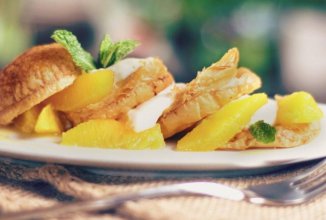 Апельсиновый мильфей с творожным кремом