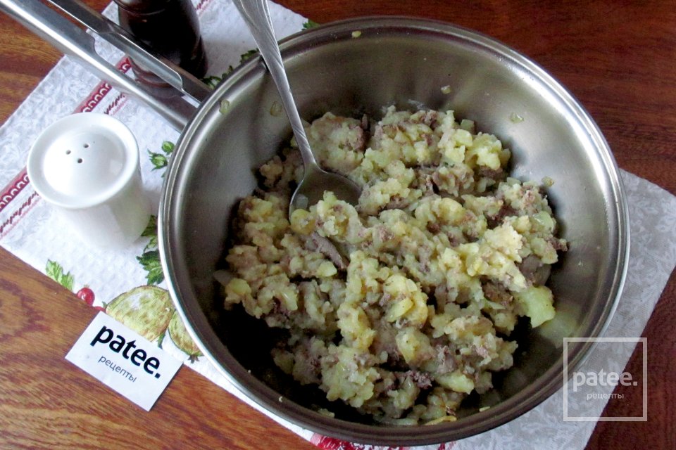 Вареники с печенью кролика и картошкой - Шаг 12