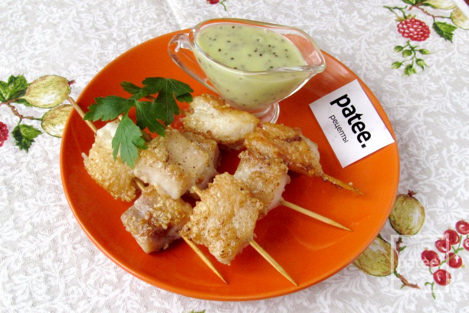 Рыба на шпажках с соусом из киви - Шаг 12