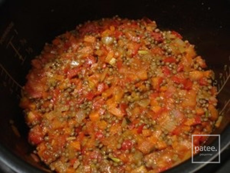 Чечевица с овощами в томатном соусе (в мультиварке) - Шаг 4