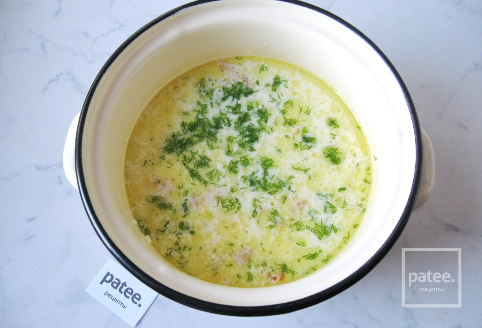 Суп с бужениной и плавленым сыром - Шаг 11