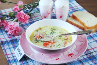 Суп с бужениной и плавленым сыром