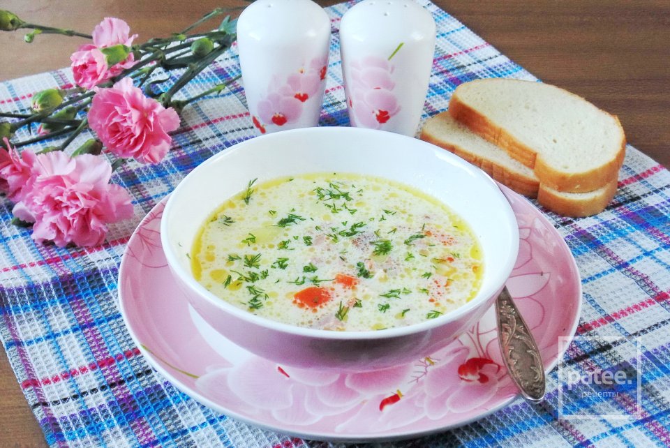 Суп с бужениной и плавленым сыром - Шаг 12