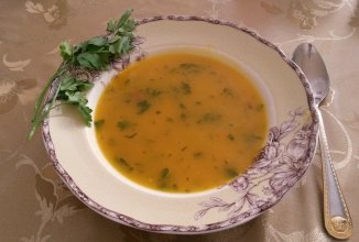 Тыквенный суп-пюре с копченостями