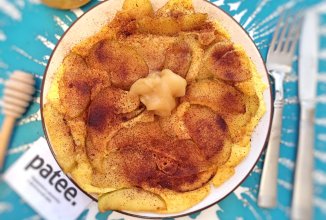 Творожно-яблочный омлет