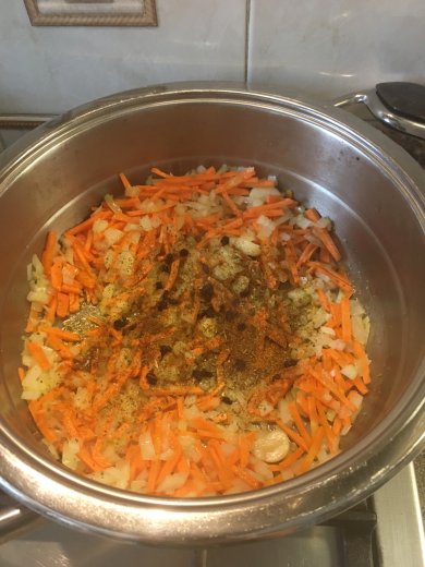 "Нежный плов с курицей" - Шаг 7