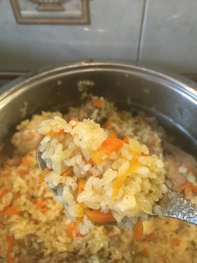 "Нежный плов с курицей" - Шаг 14