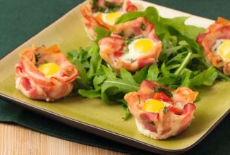 Корзинка из бекона с горячей начинкой