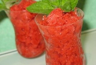 Мятно-клубничный сорбет