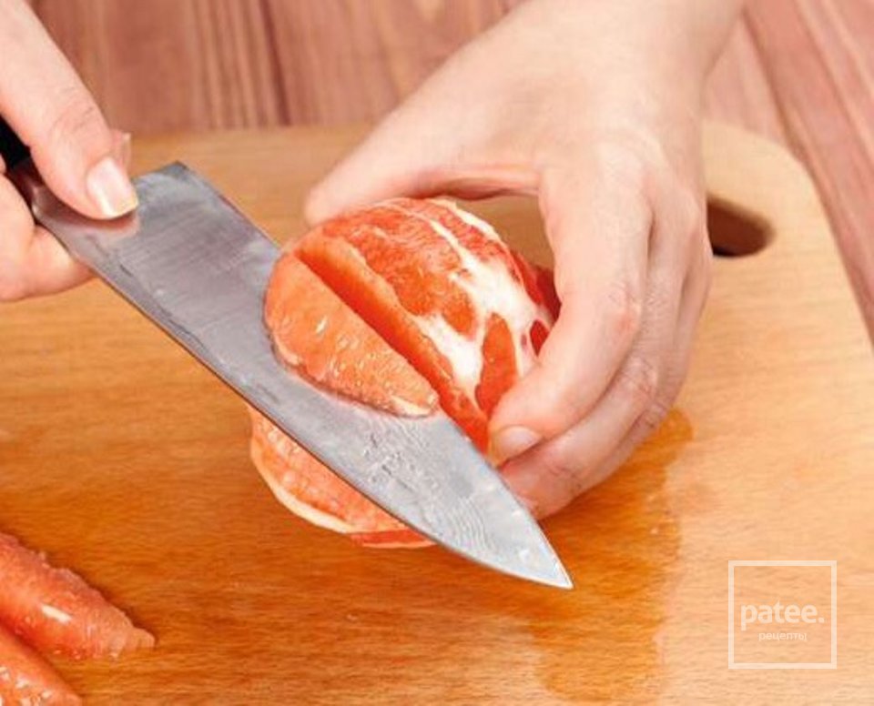 Гранатовый салат с курицей, грейпфрутом и перцем гриль - Шаг 5