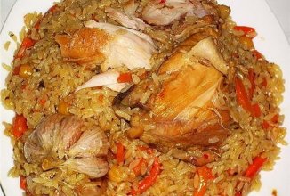 Плов из перловой крупы с курицей