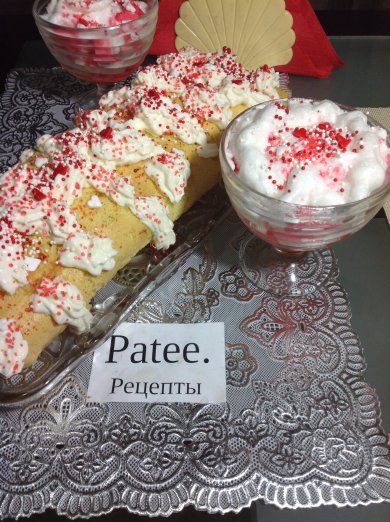 Бисквитный рулет к дню Влюблённых - Шаг 11