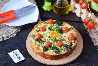 Киш с лососем и брокколи