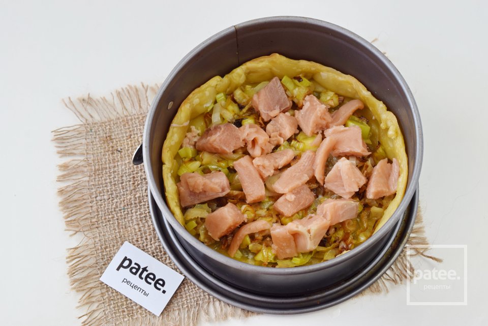 Киш с лососем и брокколи - Шаг 7