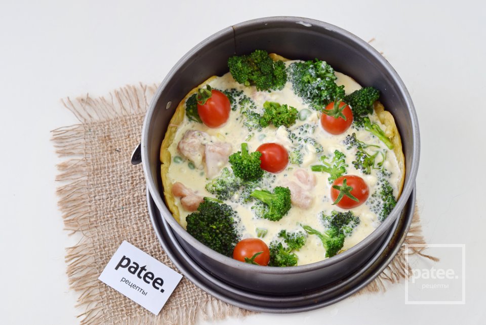 Киш с лососем и брокколи - Шаг 13