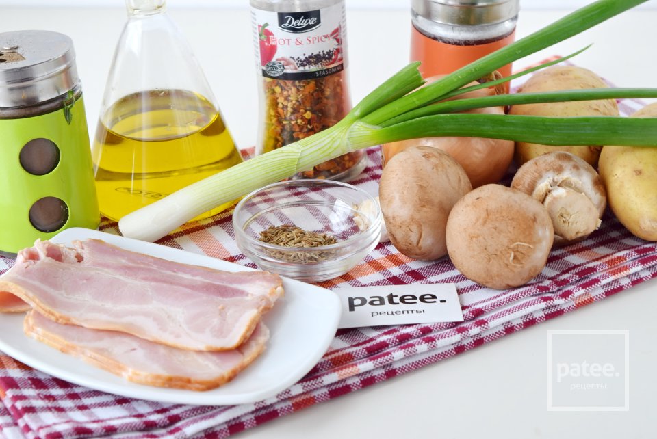 Жареный картофель с шампиньонами - Шаг 1