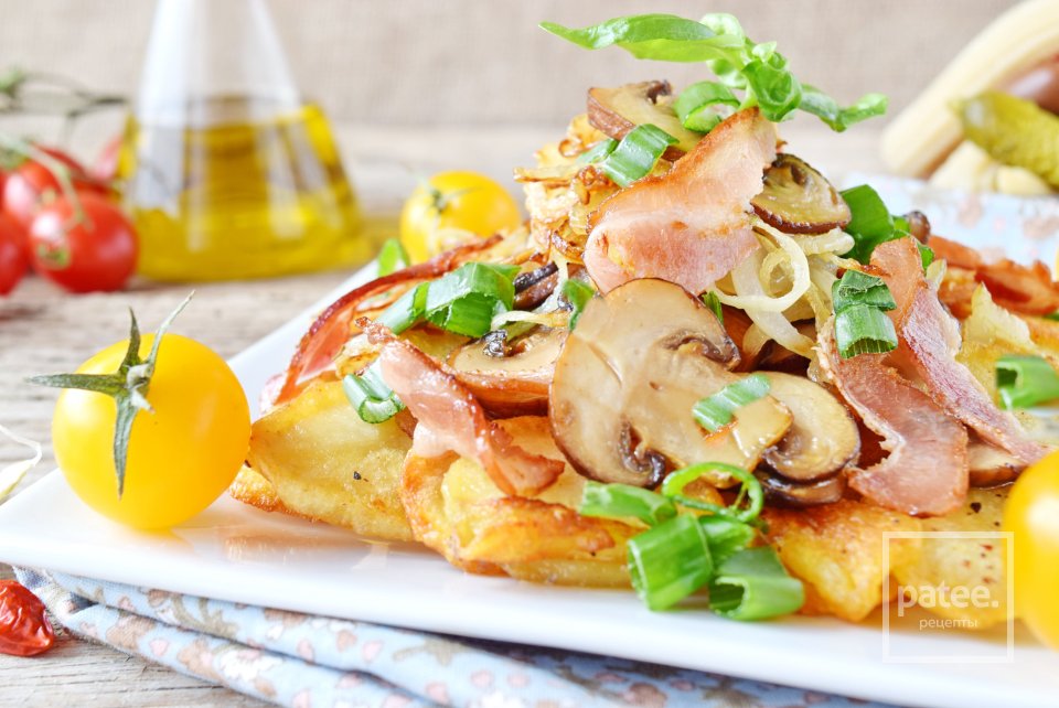 Жареный картофель с шампиньонами - Шаг 15