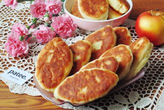 Пирожки с яблоками на творожном тесте