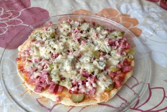 Пицца-выручалка на сковороде