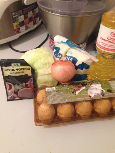 Капустные оладьи - Шаг 1