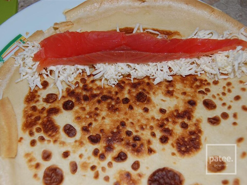 Блинчики с сёмгой - Шаг 6