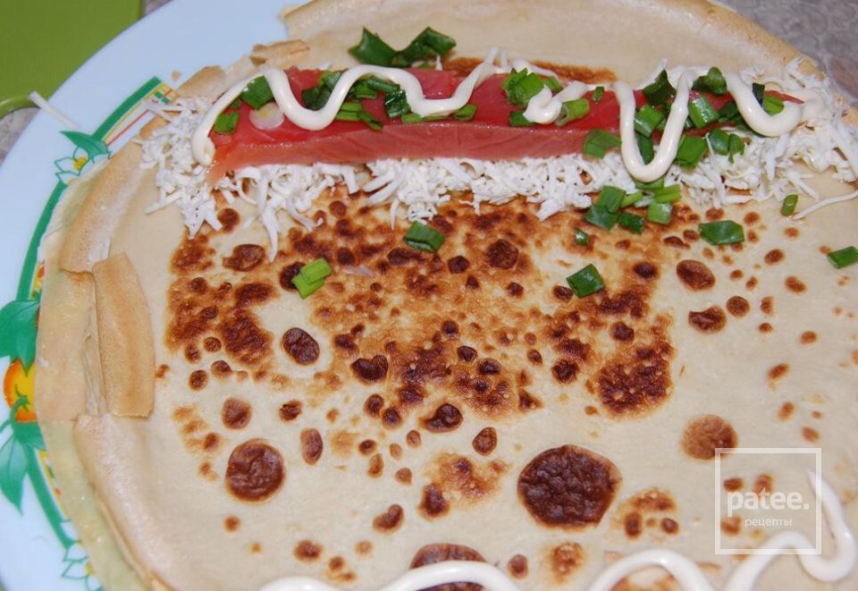 Блинчики с сёмгой - Шаг 7