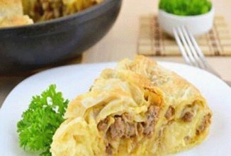 Мясной пирог из лаваша