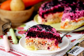 Салат шуба с консервами