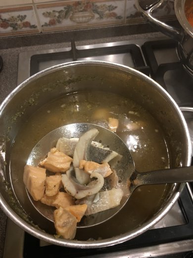 "Янтарная " рыбная чорба - Шаг 13