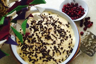 Не классический тирамису с черникой и маскарпоне