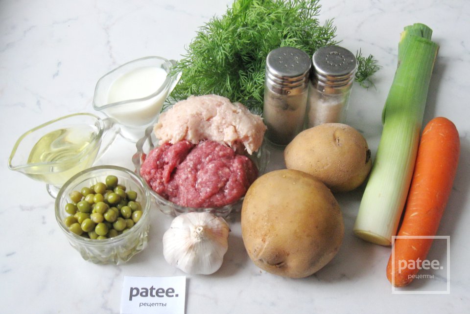 Картофельный суп-пюре с чесночными фрикадельками - Шаг 1