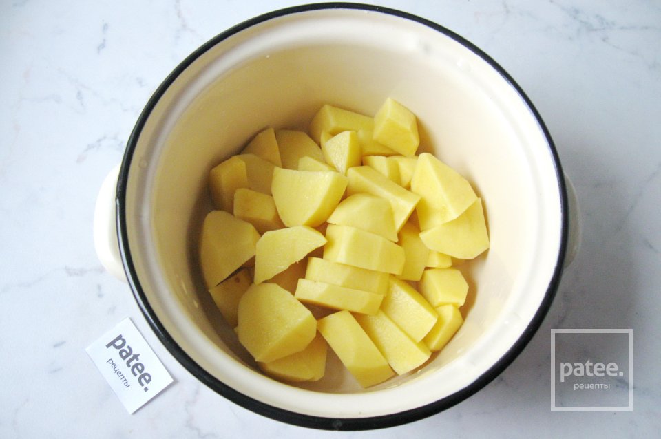 Картофельный суп-пюре с чесночными фрикадельками - Шаг 6