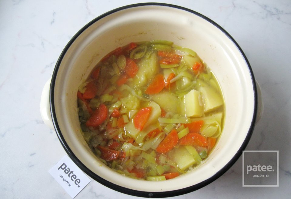 Картофельный суп-пюре с чесночными фрикадельками - Шаг 16