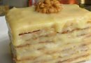 Слоёное пирожное со сгущёнкой