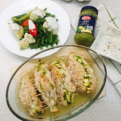 Курочка фаршированная брынзой и песто - Шаг 5