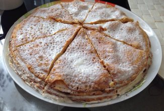 Обалденный блинный торт без сахара