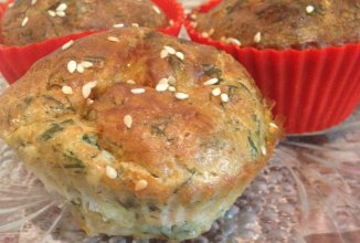 Маффины с курицей, сыром и зеленью
