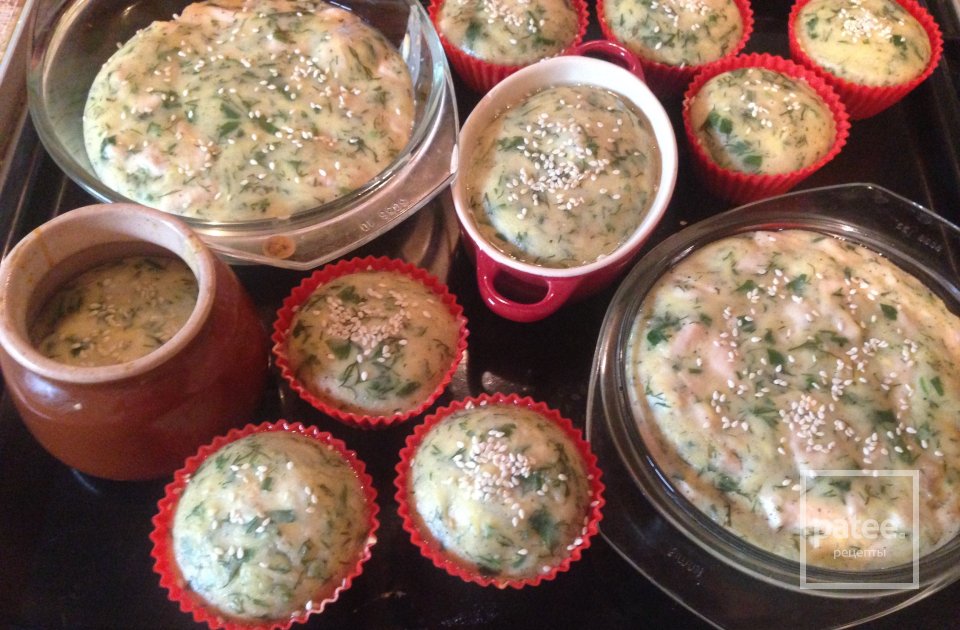 Маффины с курицей, сыром и зеленью - Шаг 6