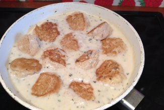 Рыбнык тефтели с соусом бешамель