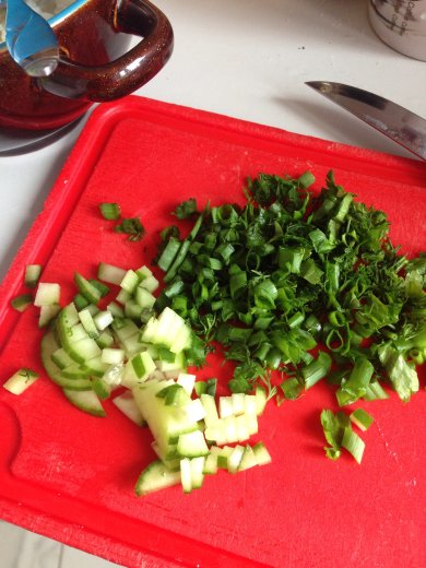 Сендвич с творогом и зеленью - Шаг 2