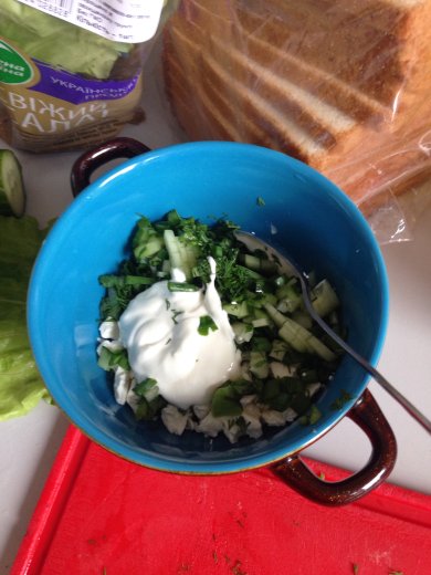 Сендвич с творогом и зеленью - Шаг 3