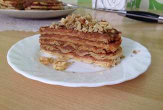 Диетический вафельный торт с пп сгущенкой