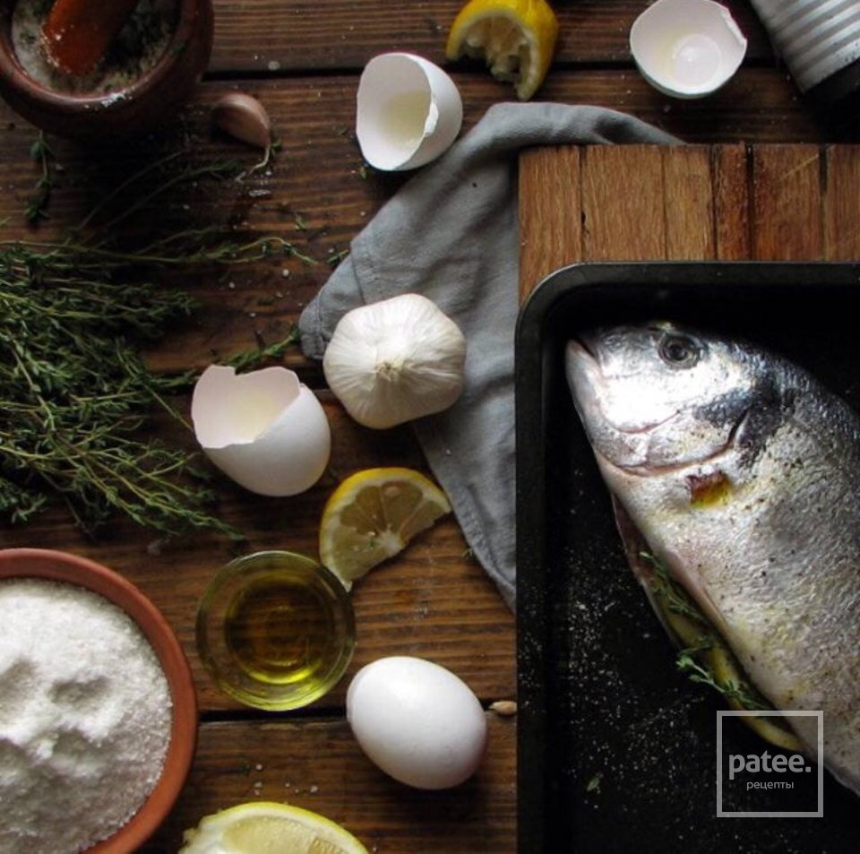 Дорада в соляной корке. - Шаг 1