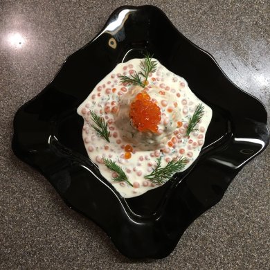 "Вулканы" из сёмги и творога под икорно-сливочным соусом. - Шаг 16