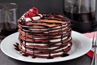 Шоколадно-сливочный пирог