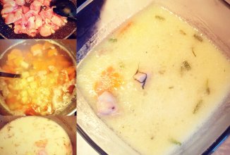 Сырный суп с курицей