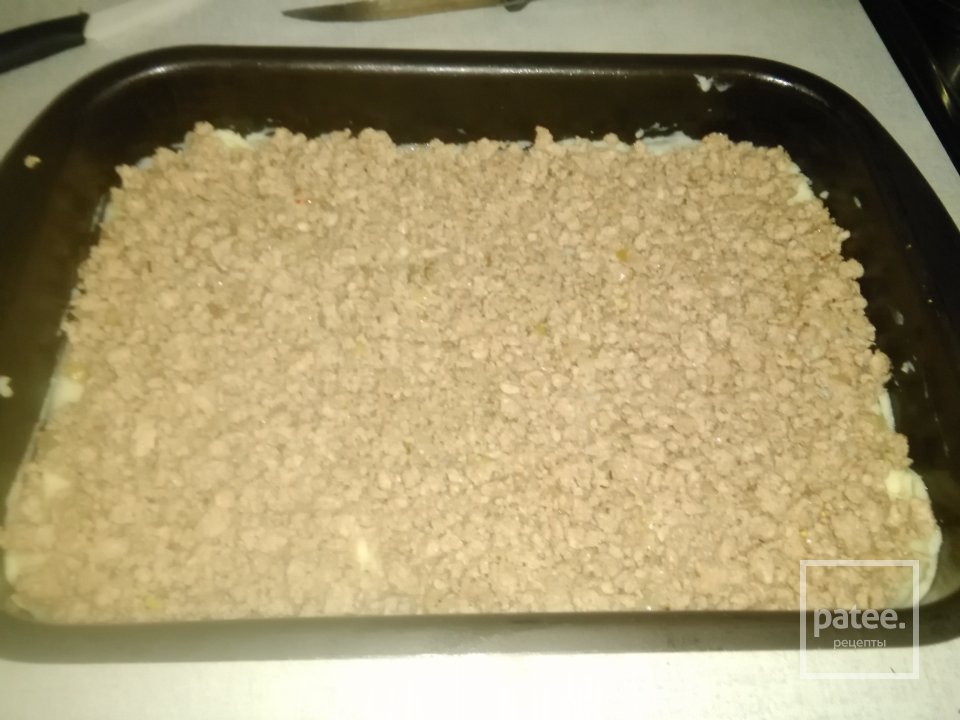 Запеканка с фаршем и грибами - Шаг 5