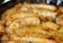 Бананы, запеченные с творогом