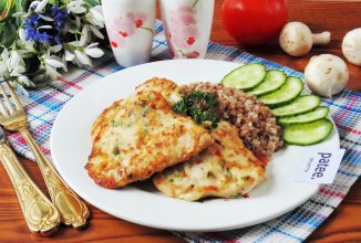 Куриная отбивная в грибном кляре