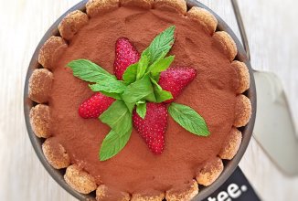 Творожный тирамису с клубникой